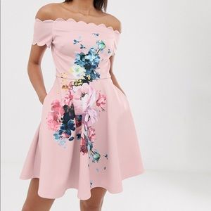 ted baker light pink floral dress